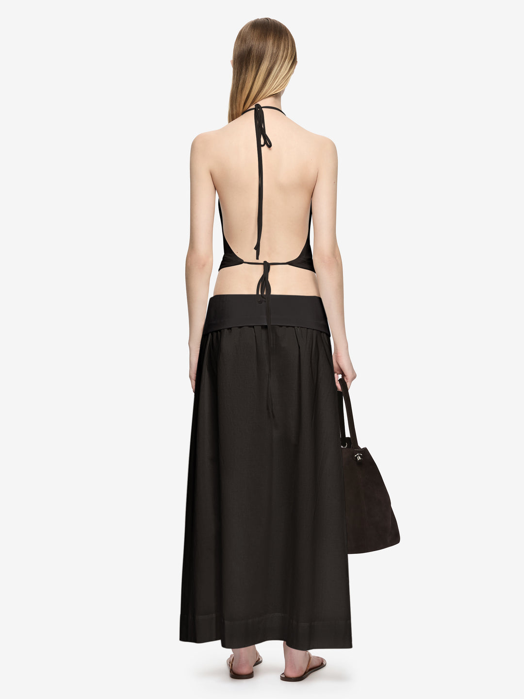 ARI MAXI SKIRT  - SLATE