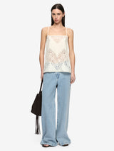 MARIETTA SQUARE NECK TOP - CREAM