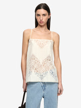 MARIETTA SQUARE NECK TOP - CREAM