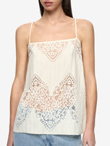 MARIETTA SQUARE NECK TOP - CREAM