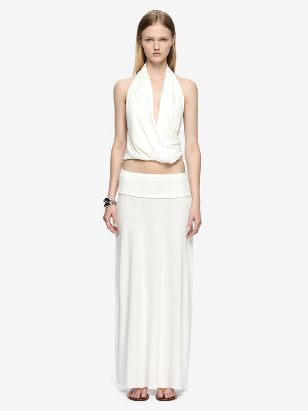XENNA HALTER TOP  - IVORY