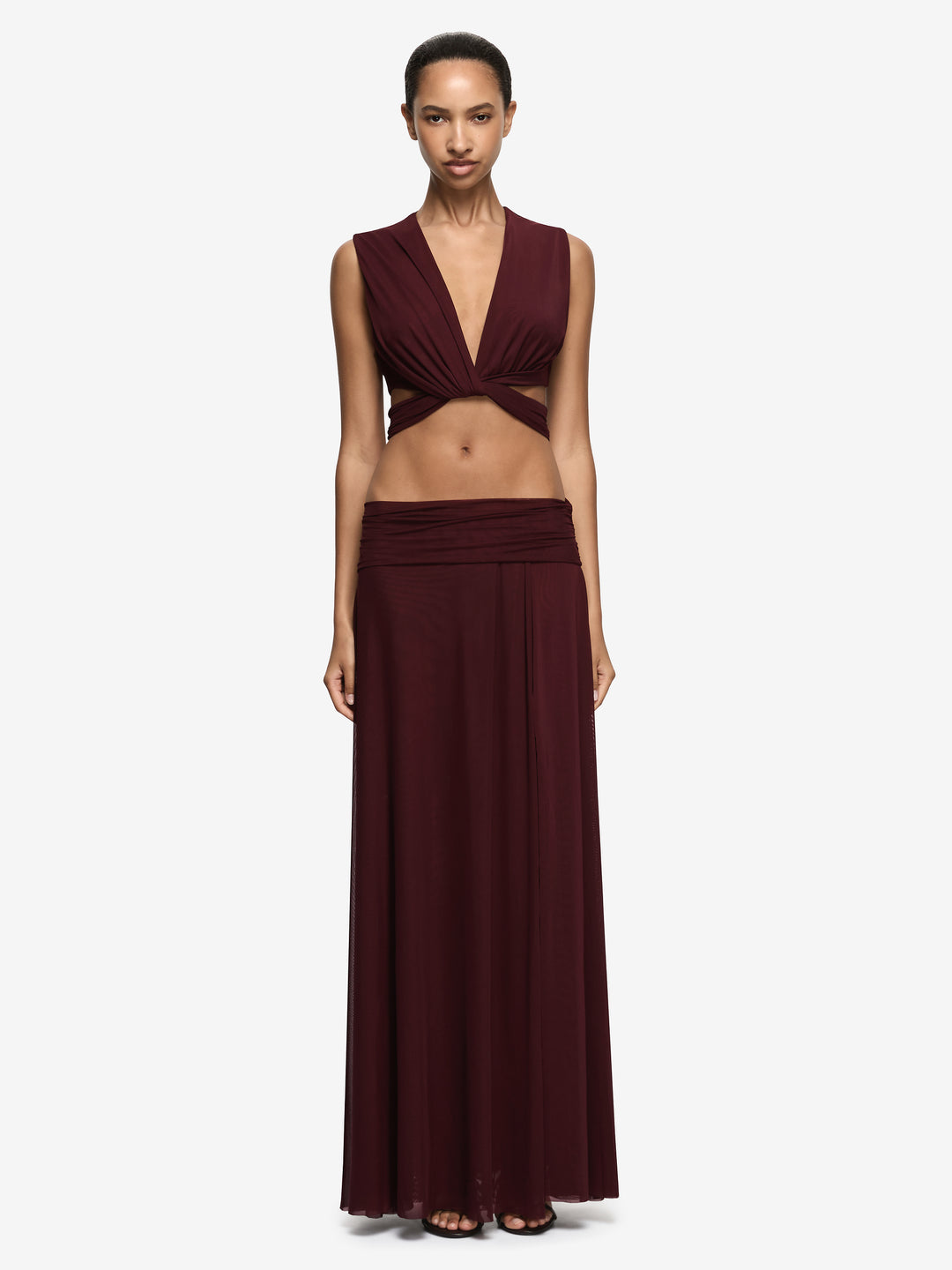 ZHARA MAXI SKIRT - PLUM