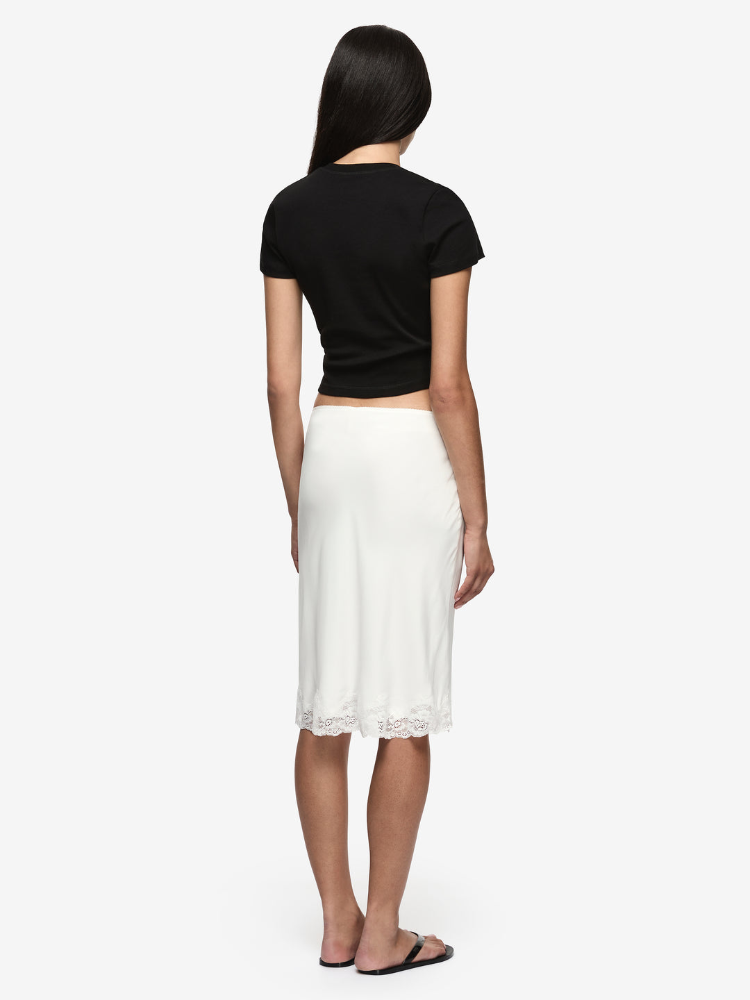 MAISON MIDI SKIRT - IVORY/IVORY
