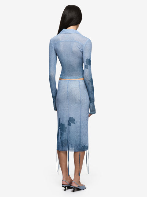 MUSA LONG SLEEVE TOP - DENIM FLORAL