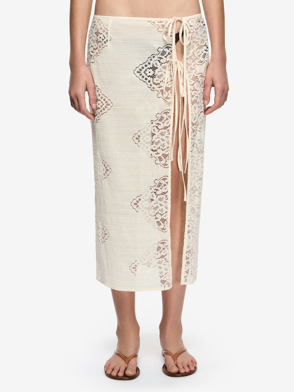 MARIETTA MIDI SKIRT - CREAM