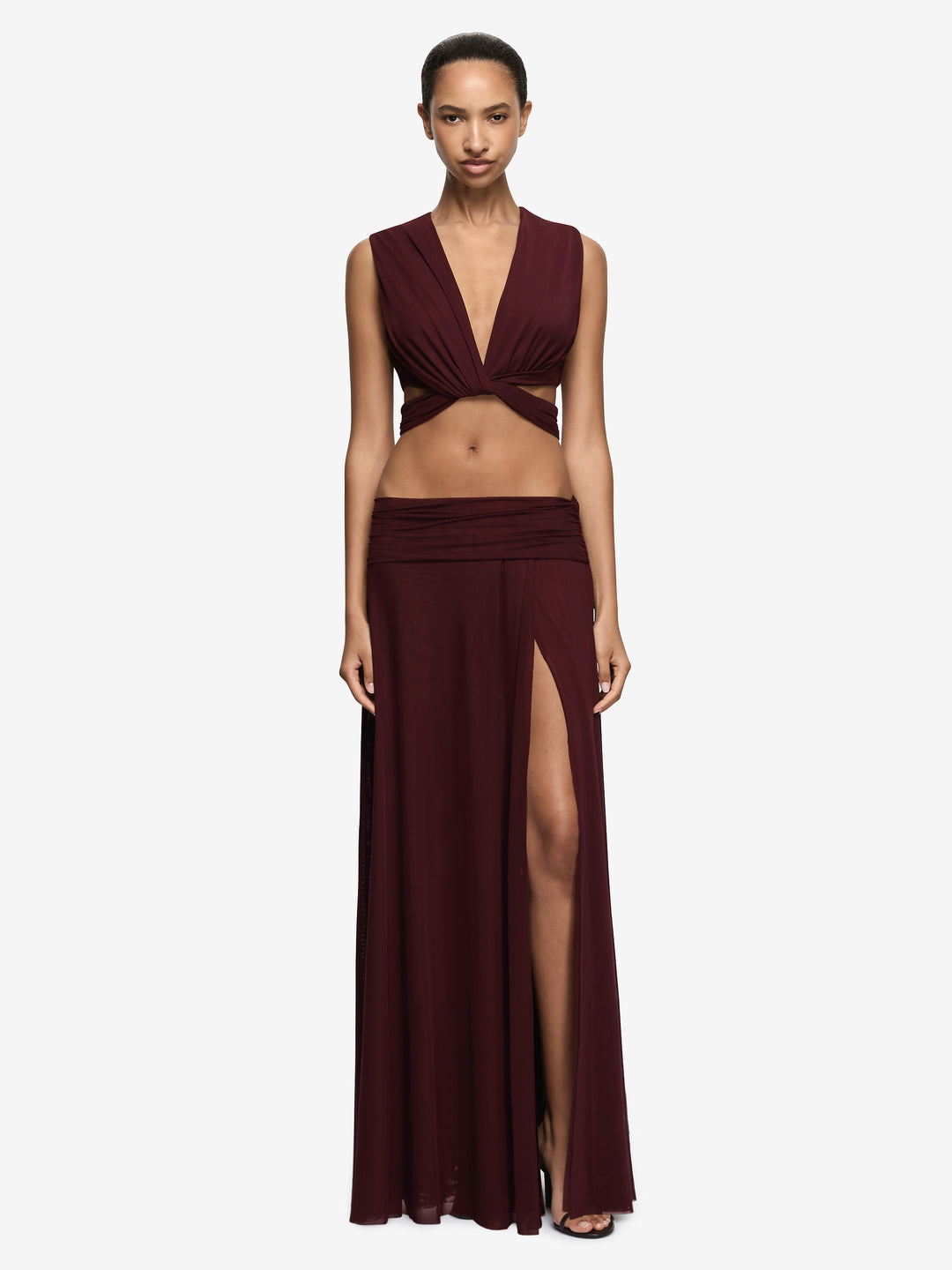 ZHARA V TOP - PLUM