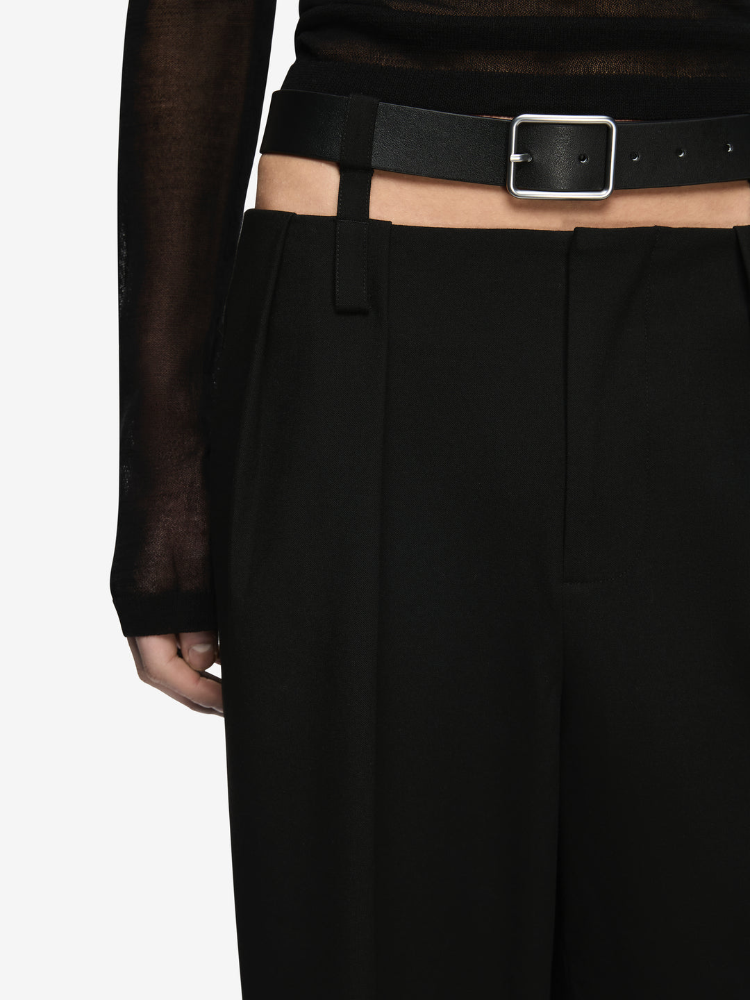 HENLEY BELT PANT - BLACK