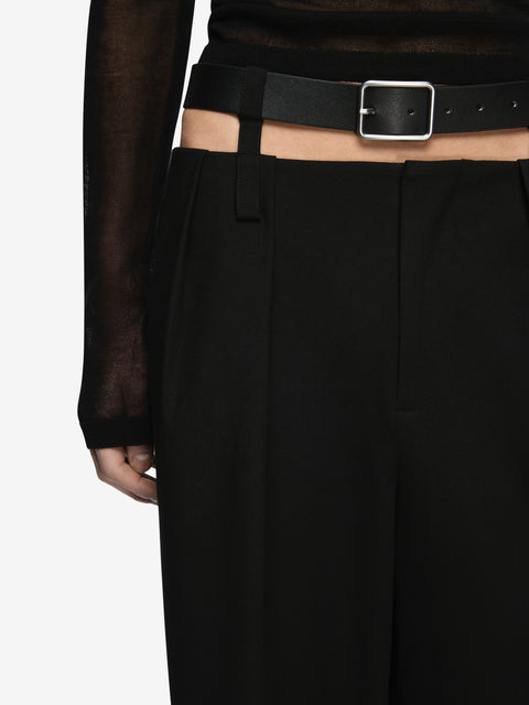 HENLEY BELT PANT - BLACK