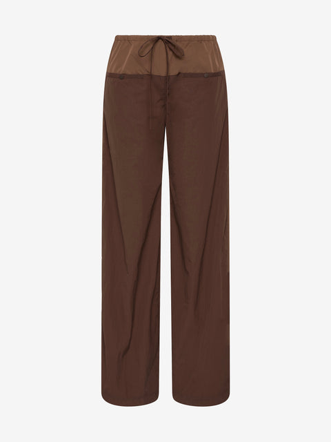 LANEY FOLD PANT - CHOC/COFFEE
