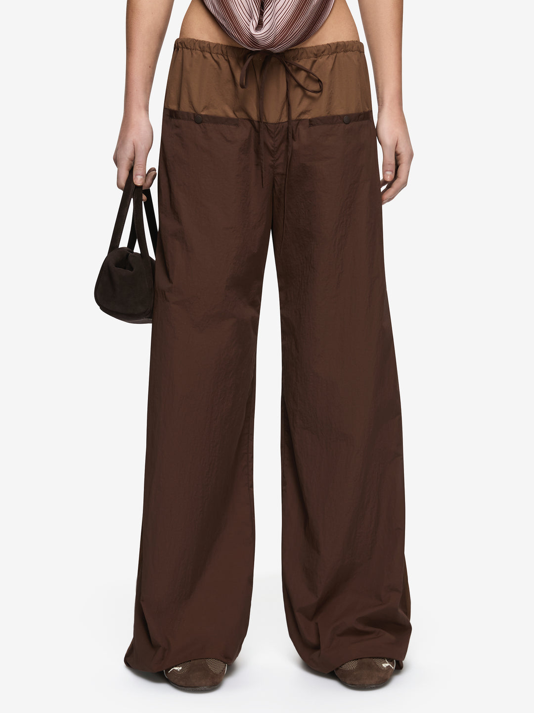 LANEY FOLD PANT - CHOC/COFFEE