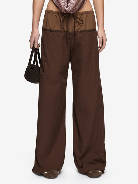 LANEY FOLD PANT - CHOC/COFFEE