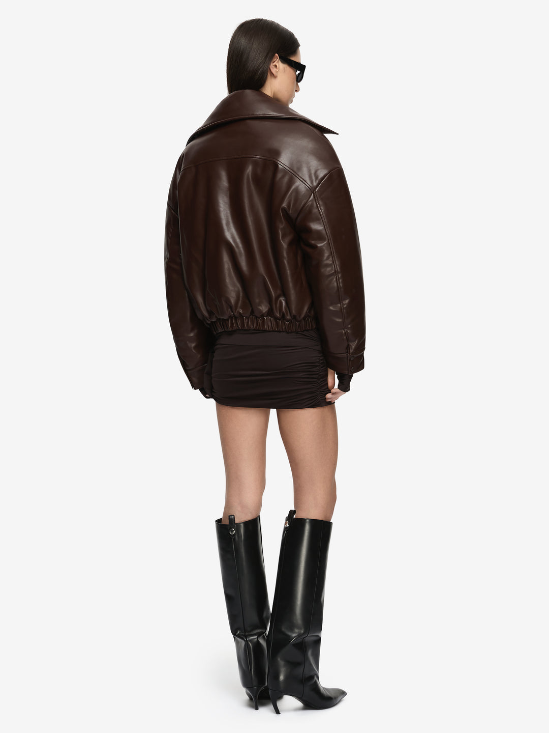 DENA OVERSIZED JACKET - DARK CHOCOLATE