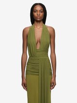 CASSIS DRAPE MAXI DRESS - FERN