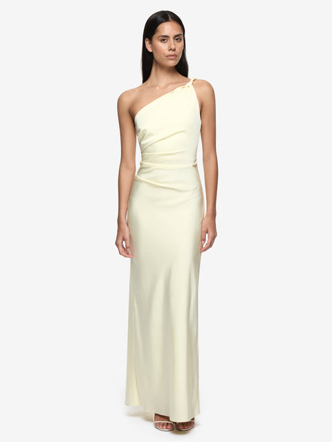 LUNETTA ASYM DRESS - ICE YELLOW