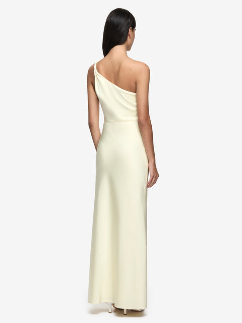 LUNETTA ASYM DRESS - ICE YELLOW