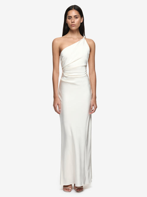 LUNETTA ASYM DRESS - CREAM