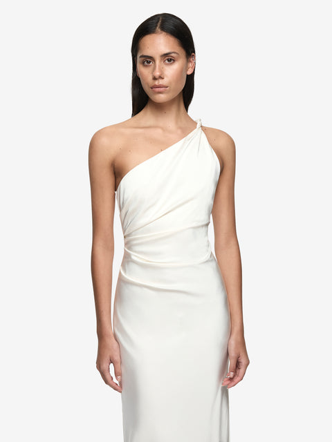 LUNETTA ASYM DRESS - CREAM