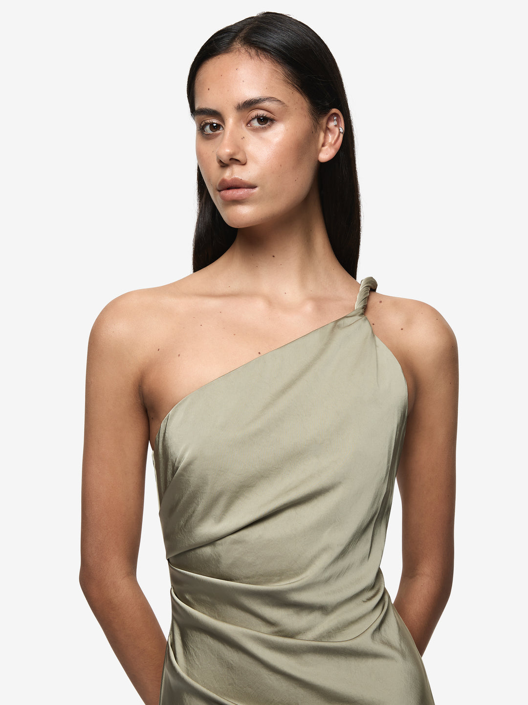 LUNETTA ASYM DRESS - SAGE