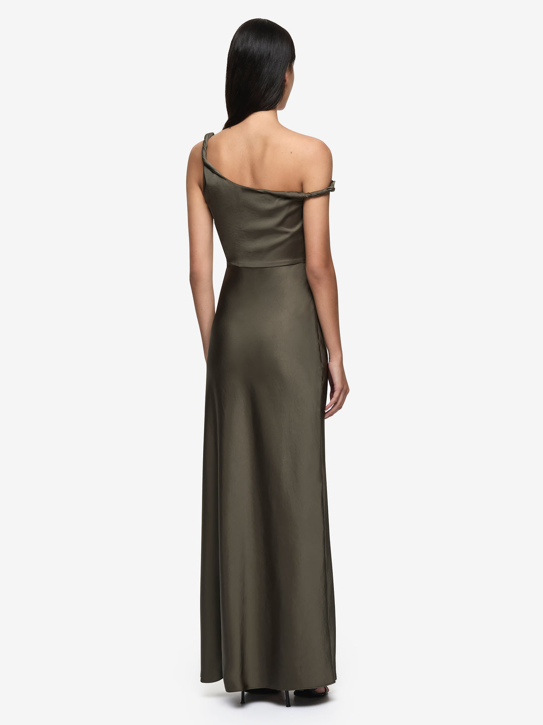 LUNETTA TWIST STRAP DRESS - DARK WILLOW