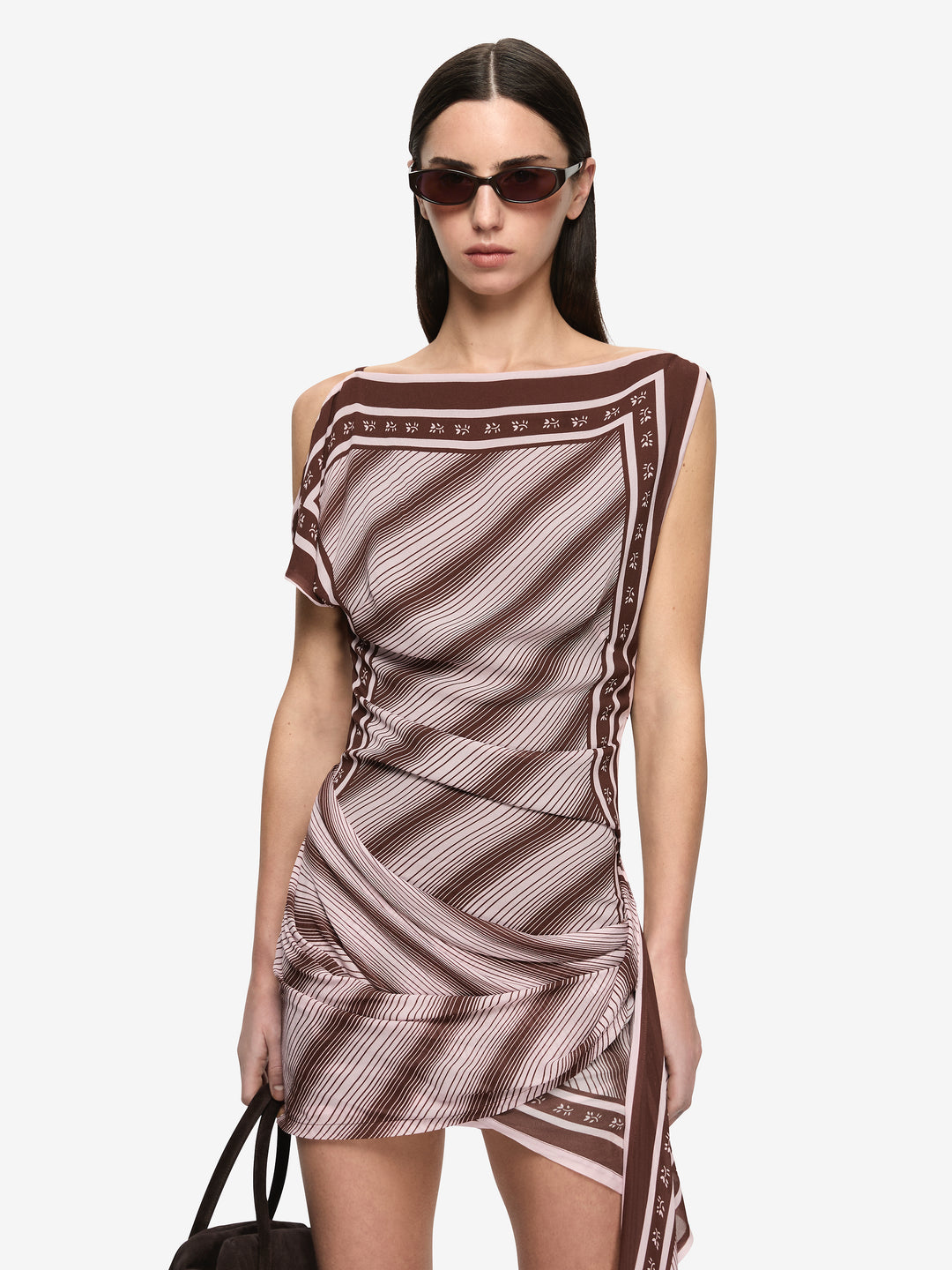 EVELY MINI DRESS  - GEO SCARF PRINT