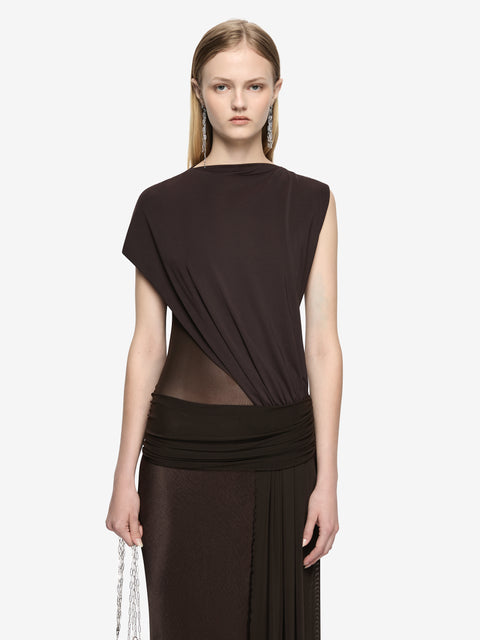 IDRAS MAXI DRESS - DARK CHOC/ESPRESSO