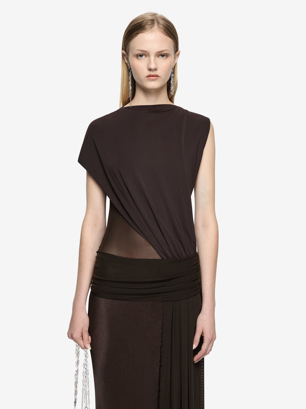 IDRAS MAXI DRESS - DARK CHOC/ESPRESSO