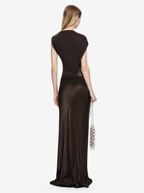 IDRAS MAXI DRESS - DARK CHOC/ESPRESSO
