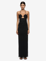 DELILA SPIRAL MAXI DRESS - BLACK