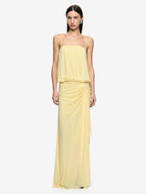 KORA BLOUSON MAXI DRESS - LEMON CREAM