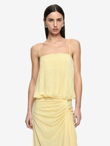 KORA BLOUSON MAXI DRESS - LEMON CREAM