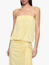 KORA BLOUSON MAXI DRESS - LEMON CREAM