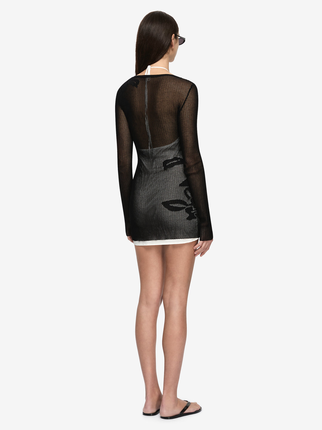 KORALI MINI DRESS - BLACK/IVORY