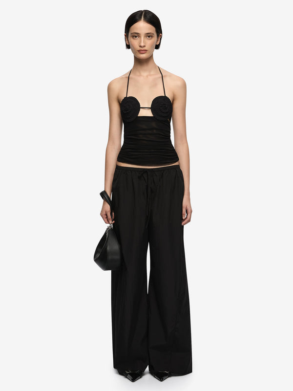 DELILA SPIRAL TOP - BLACK