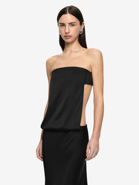 RENEE STRAPLESS MAXI DRESS - BLACK