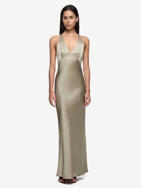 THE DREAMER V NECK DRESS - SAGE