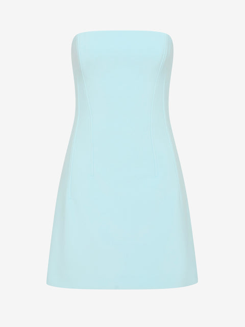 ROMEE STRAPLESS MINI DRESS - GLACIER BLUE