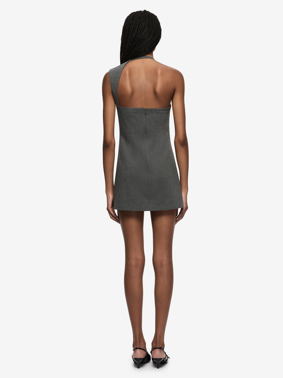 ESTELLE MINI DRESS - CHARCOAL
