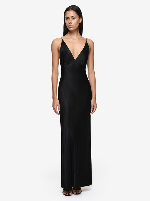 MOON DANCE V MAXI DRESS - BLACK