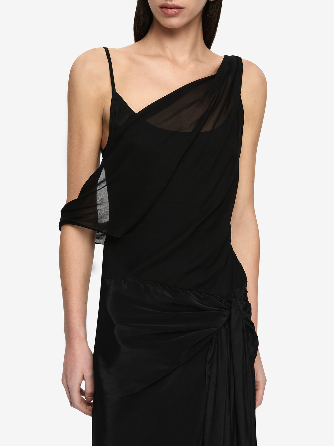 ANIKA LAYERED MAXI DRESS - BLACK