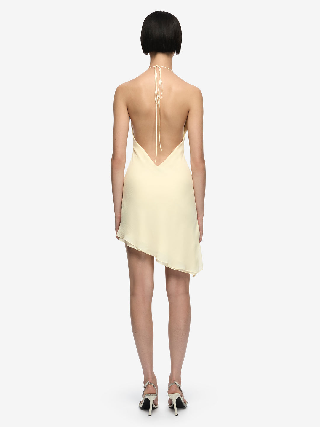 AMANDA HALTER ASYM DRESS - LEMON SORBET