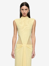 ODEA GATHERED MAXI DRESS - LEMON CREAM
