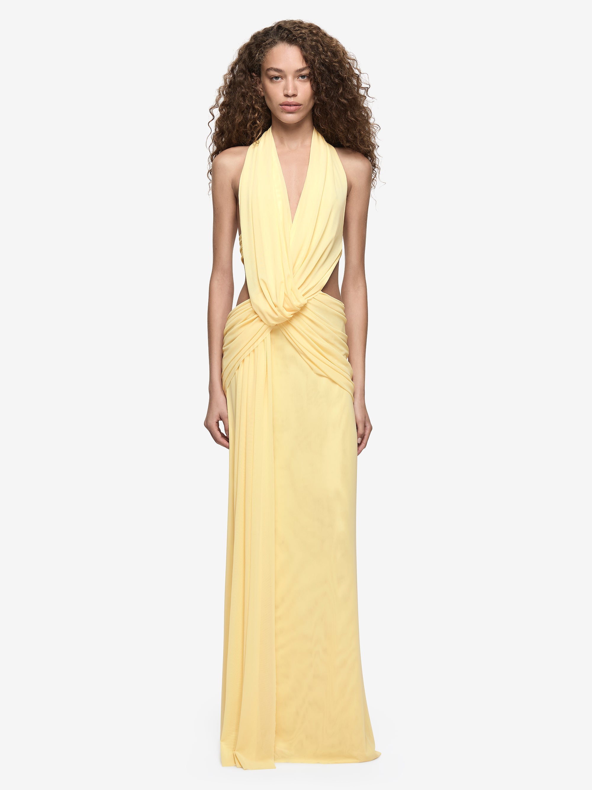 CHARLIZE HALTER MAXI DRESS