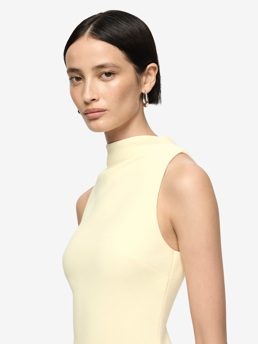 GEMMA RACER MINI DRESS - LEMON SORBET