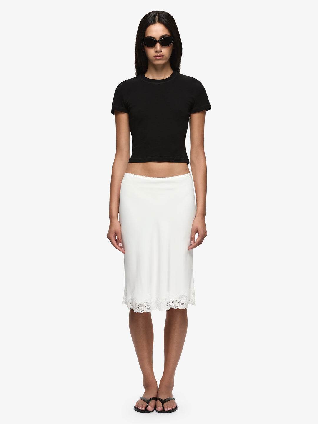 MAISON MIDI SKIRT - IVORY/IVORY