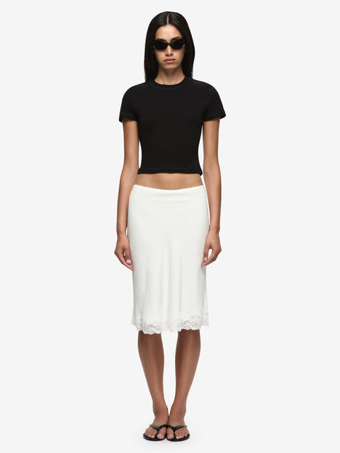 MAISON MIDI SKIRT - IVORY/IVORY
