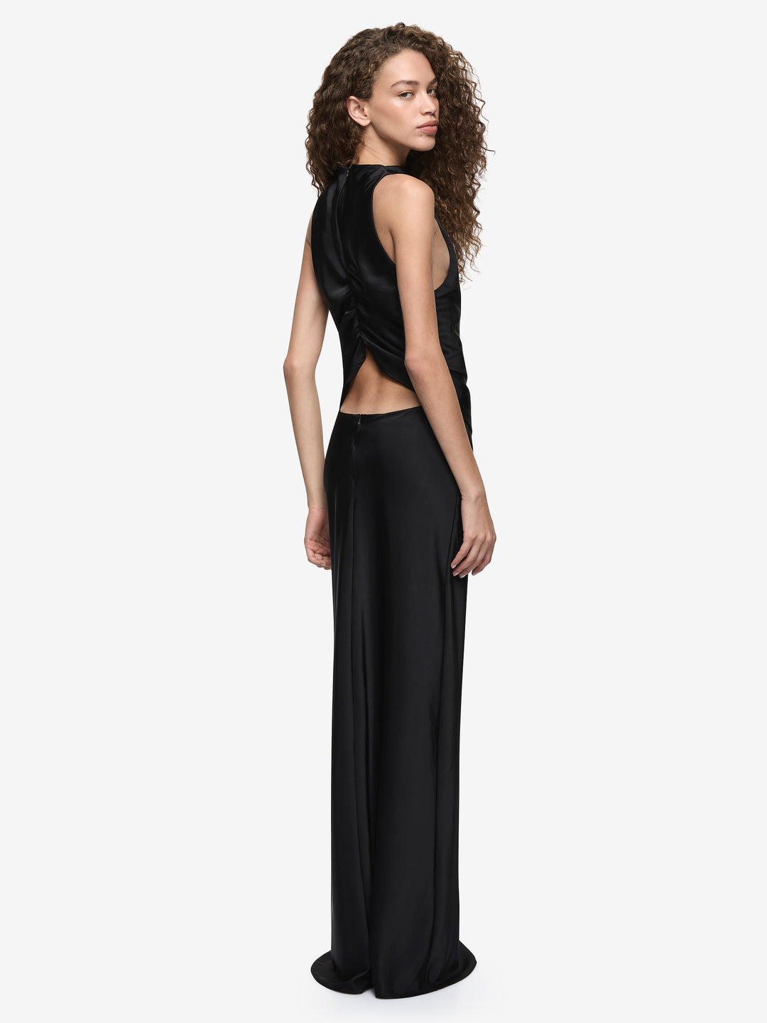 DAKOTA COWL NECK MAXI DRESS - BLACK