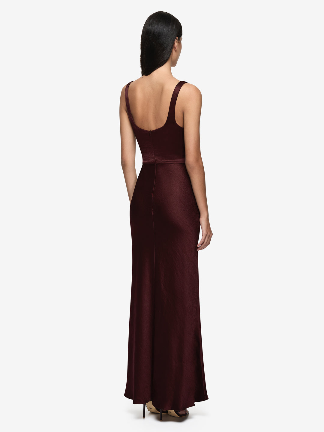 AUSTEN COWL NECK MAXI DRESS - PLUM