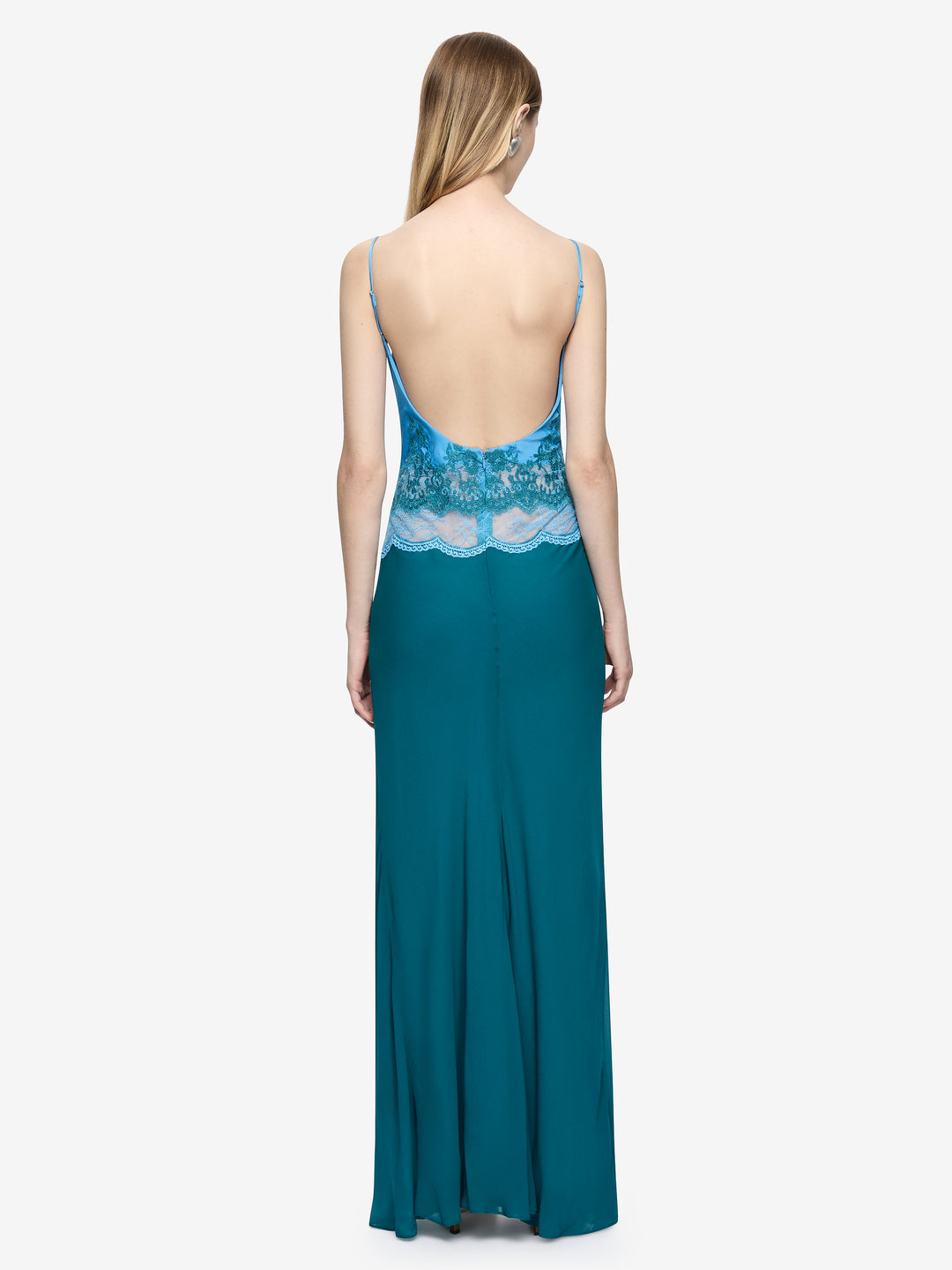 ORSINA SCOOP MAXI DRESS - AZURE BLUE/JADE