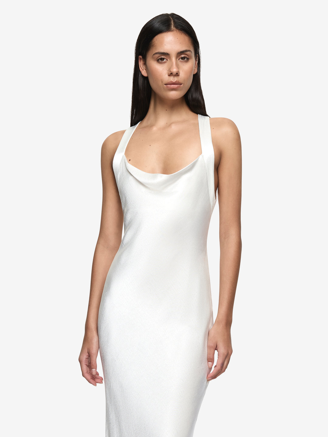 GIA HALTER MAXI DRESS - IVORY
