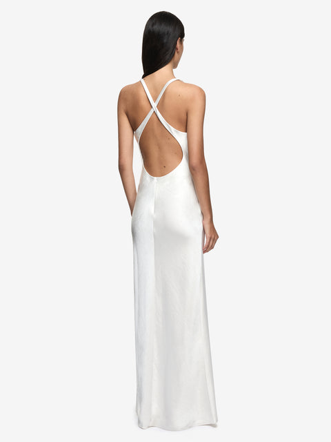 THE DREAMER V NECK DRESS - IVORY